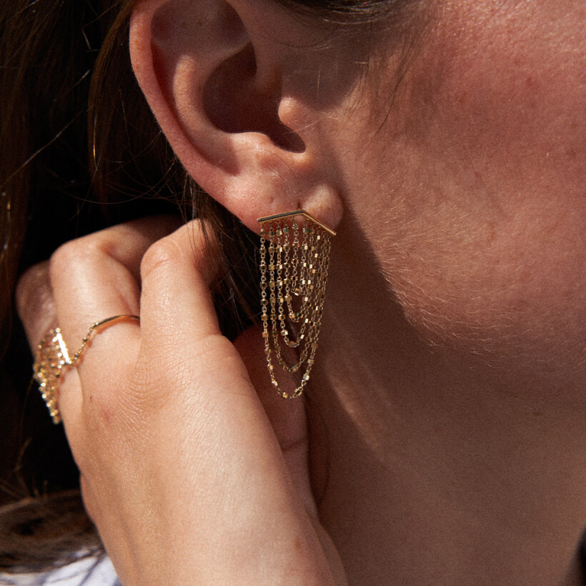 Mono boucle d'oreille Charlet Diamantée en or jaune