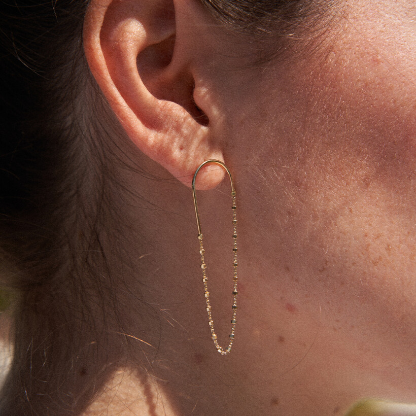 Mono boucle d'oreille Charlet Diamantée en or jaune