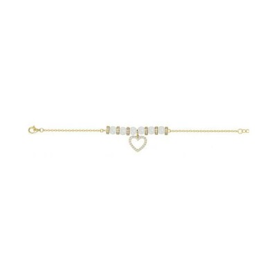 Bracelet Ceranity en plaqué or, céramique et oxydes de zirconium