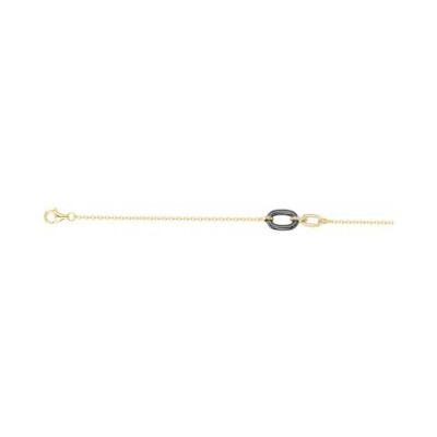 Bracelet Ceranity en plaqué or et oxyde de zirconium - 16+3cm