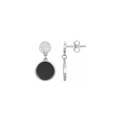 Boucles d'oreilles Ceranity en céramique, argent et oxyde de zirconium