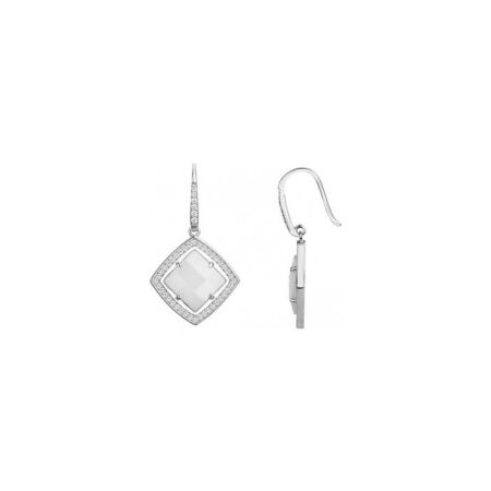 Boucles d'oreilles Ceranity en céramique, argent et oxyde de zirconium