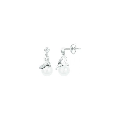 Boucles d'oreilles Ceranity en argent et céramique
