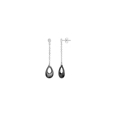 Boucles d'oreilles Ceranity en argent et oxyde de zirconium