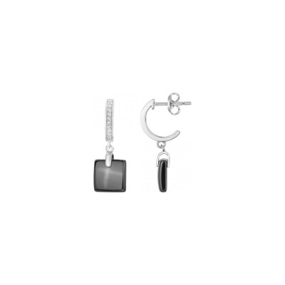 Boucles d'oreilles Ceranity en argent et oxyde de zirconium