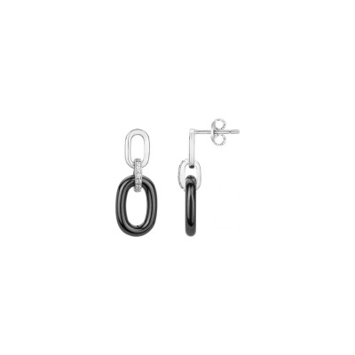 Boucles d'oreilles Ceranity en argent et oxyde de zirconium