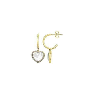 Boucles d'oreilles Ceranity en plaqué or, céramique et oxydes de zirconium