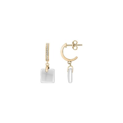 Boucles d'oreilles Ceranity en plaqué or et oxyde de zirconium