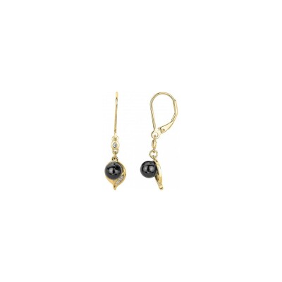 Boucles d'oreilles Ceranity en plaqué or et oxyde de zirconium