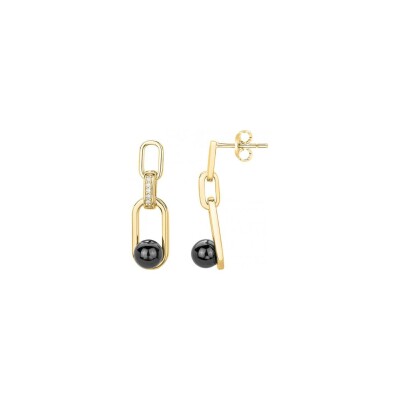 Boucles d'oreilles Ceranity en plaqué or et oxyde de zirconium