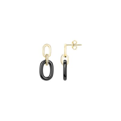 Boucles d'oreilles Ceranity en plaqué or et oxyde de zirconium