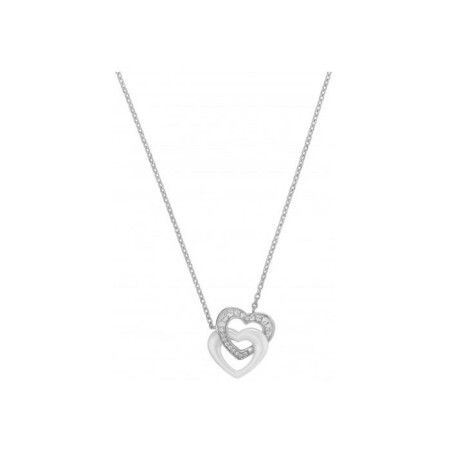 Collier coeur Ceranity en céramique et argent