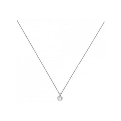 Collier Ceranity motif cercle en céramique, argent et oxyde de zirconium