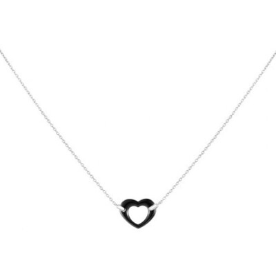 Collier coeur Ceranity en céramique et argent