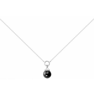 Collier Ceranity motif cercle en céramique, argent et oxyde de zirconium