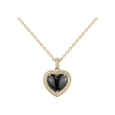 Collier Ceranity en plaqué or, céramique et oxyde de zirconium