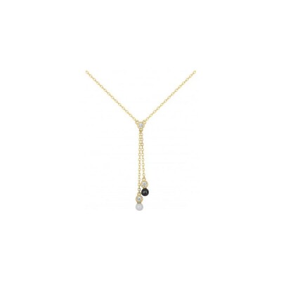 Collier Ceranity en plaqué or et oxyde de zirconium - 42+3cm