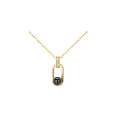 Collier Ceranity en plaqué or et oxyde de zirconium - 42+3cm