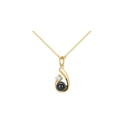 Collier Ceranity en plaqué or et oxyde de zirconium - 42+3cm
