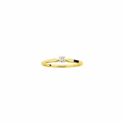 Solitaire en or jaune et diamant de 0.08ct