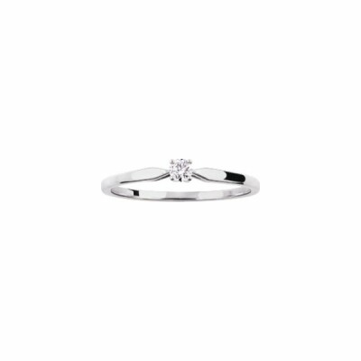 Solitaire en or blanc et diamant de 0.08ct