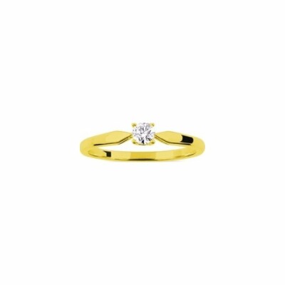 Solitaire en or jaune et diamant de 0.14ct