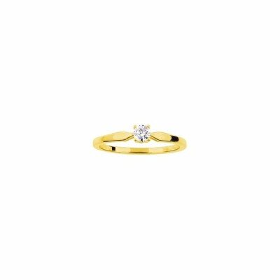 Solitaire en or jaune et diamant de 0.40ct