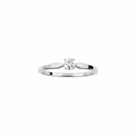 Solitaire en or blanc et diamants de 0.18ct