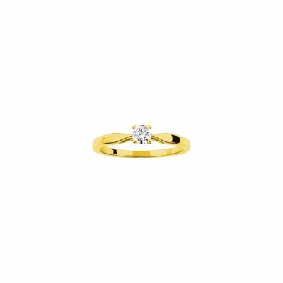 Solitaire en or jaune et diamant de 0.23ct