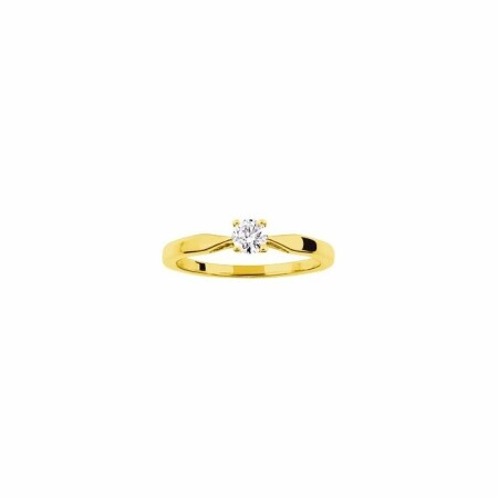 Solitaire en or jaune et diamant de 0.23ct