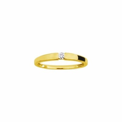 Solitaire en or jaune et diamant de 0.06ct