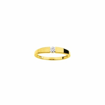 Solitaire en or blanc et diamant de 0.18ct