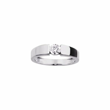 Solitaire en or blanc et diamant de 0.40ct