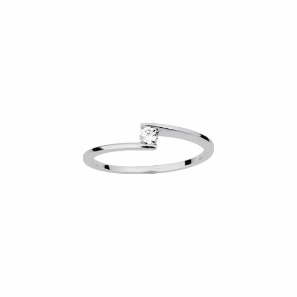 Solitaire en or blanc et diamant de 0.08ct