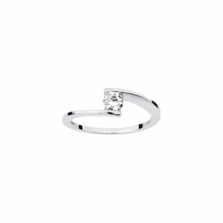 Solitaire en or blanc et diamant de 0.23ct