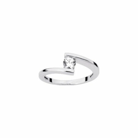 Solitaire en or blanc et diamant de 0.30ct