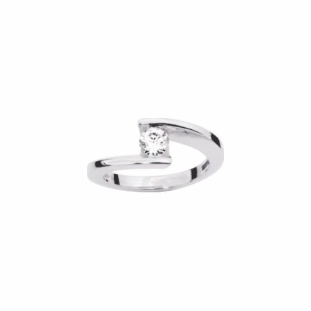 Solitaire en or blanc et diamant de 0.40ct