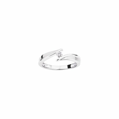 Solitaire en or blanc et diamant de 0.10ct