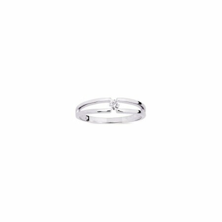 Bague en or blanc et diamant de 0.08ct