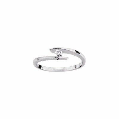 Solitaire en or blanc et diamant de 0.08ct
