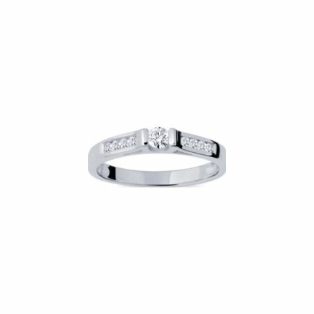 Solitaire en or blanc et diamant de 0.23ct