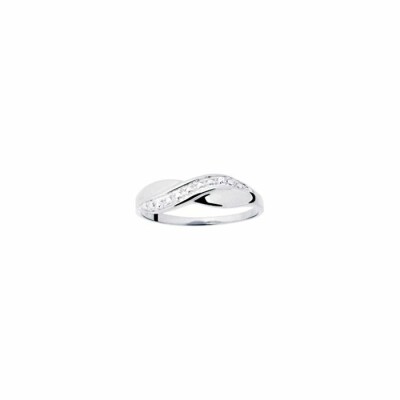 Bague en or blanc et diamants de 0.01ct