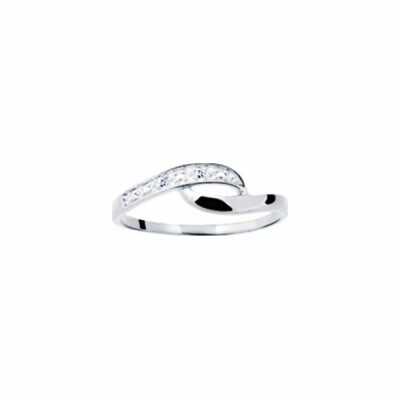 Bague en or blanc et diamants de 0.01ct