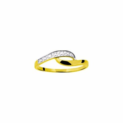 Bague en or jaune et diamants de 0.01ct