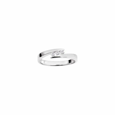 Bague en or blanc et diamants de 0.12ct