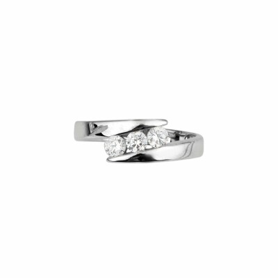 Bague en or blanc et diamants de 0.42ct