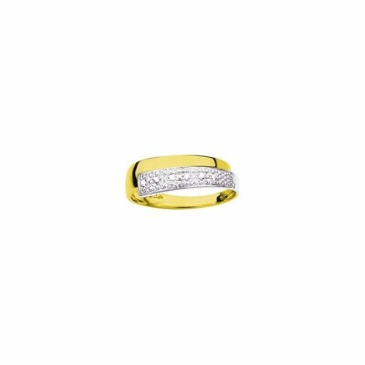 Bague en or jaune et diamants de 0.03ct