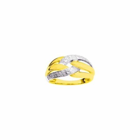 Bague en or jaune et diamants de 0.05ct