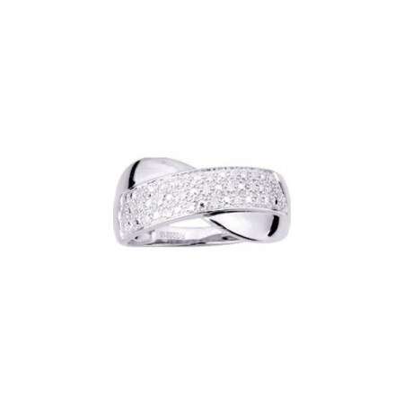 Bague en or blanc et diamants de 0.10ct