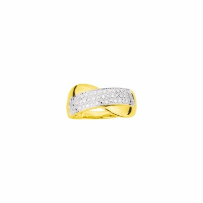 Bague en or jaune et diamants de 0.10ct